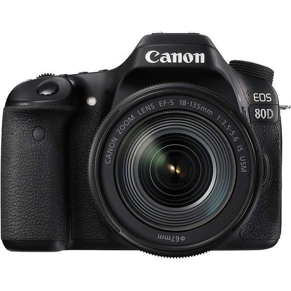 【中古】キヤノン Canon EOS 80D レンズキット EF-S18-135mm F3.5-5.6 IS USM 付属