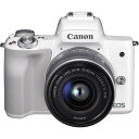 【7/19~26限定!最大4,000円OFF&7/25限定で最大P3倍】【中古】キヤノン Canon EOS Kiss M ホワイト レンズキット EOSKIS...