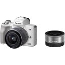 【7/19~26限定!最大4,000円OFF&7/25限定で最大P3倍】【中古】キヤノン Canon EOS Kiss M ホワイト ダブルレンズキット SDカ...