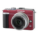 【5/9~16限定!最大4,000円OFF&5/5,5/10限定で最大P3倍】【中古】オリンパス OLYMPUS E-PL1パンケーキレンズキット ルビーレッド...