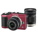 【5/9~16限定!最大4,000円OFF&5/5,5/10限定で最大P3倍】【中古】オリンパス OLYMPUS E-PL2 ダブルズームキット レッド SDカ...