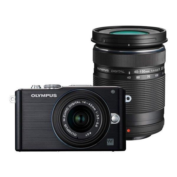 【5/9~5/16限定!最大4,000円OFF&5/10, 5/15限定で最大P3倍】【中古】オリンパス OLYMPUS E-PL3 ダブルズームキット ブラック SDカード付き