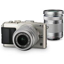 【中古】オリンパス OLYMPUS E-PL6 ダブルズームキット シルバー E-PL6 DZKIT SLV SDカード付き