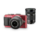 【5/9~16限定!最大4,000円OFF&5/5,5/10限定で最大P3倍】【中古】オリンパス OLYMPUS E-PL6 ダブルズームキット レッド SDカ...