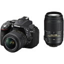 【5/9~16限定!最大4,000円OFF&5/5,5/10限定で最大P3倍】【中古】ニコン Nikon D5300 ダブルズームキット ブラック SDカード付...