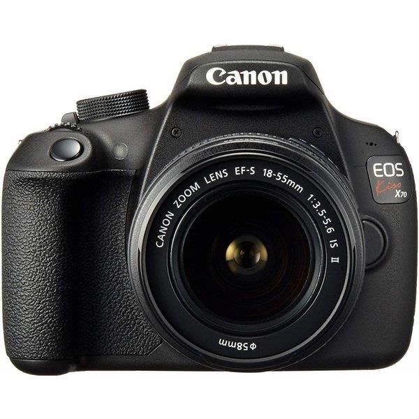 【中古】キヤノン Canon EOS Kiss X70 レンズキット EF-S18-55mm F3.5-5.6 IS II付属 SDカード付き