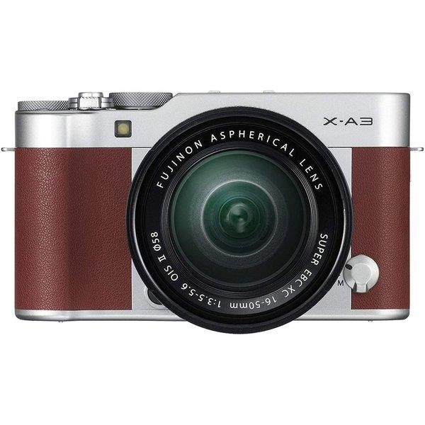 フジフィルム FUJIFILM X-A3 レンズキット ブラウン X-A3LK-XC-BW SDカード付き