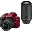 【中古】ニコン Nikon D3400 ダブルズームキット レッド D...(2)