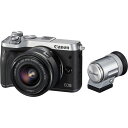【中古】キヤノン Canon EOS M6 レンズEVFキット シルバー EOSM6SL-1545ISEVFK SDカード付き