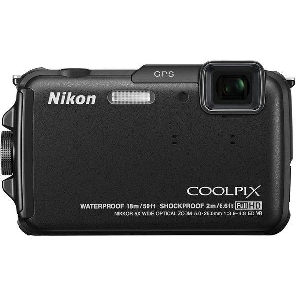 ニコン Nikon COOLPIX AW110 防水18m 耐衝撃2m カーボンブラック AW110BK SDカード付き