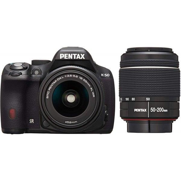 【中古】ペンタックス PENTAX K-50 ダブルズームキット ブラック