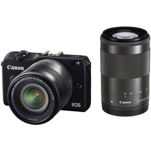 【中古】キヤノン Canon EOS M2 ダブルズームキット ブラック