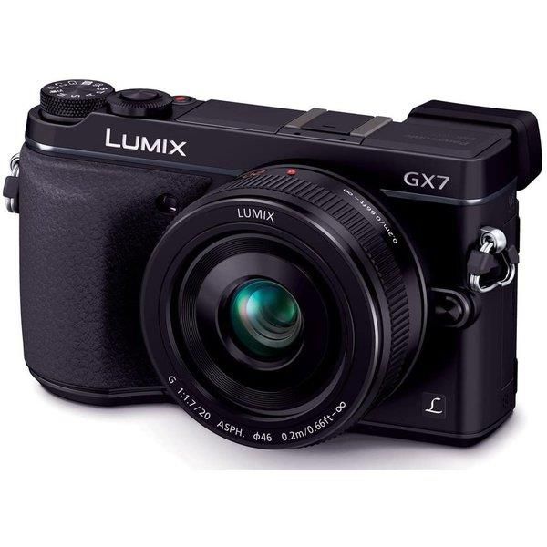 【6/1限定!全品P3倍】【中古】パナソニック Panasonic カメラ ルミックス GX7 レンズキット 単焦点レンズ付属 ブラック DMC-GX7C-K