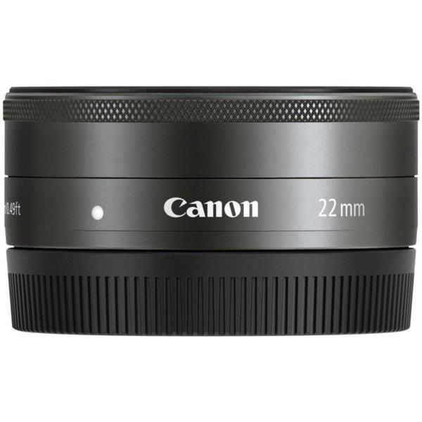 【中古】キヤノン Canon 単焦点広角レンズ EF-M22mm F2 STM ミラーレス一眼対応