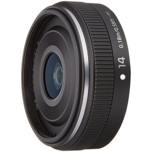 【中古】パナソニック Panasonic 単焦点 広角レンズ マイクロフォーサーズ用 ルミックス G 14mm/F2.5 ASPH. ブラック H-H014A-K