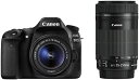【7/19~26限定!最大4,000円OFF&7/25限定で最大P3倍】【中古】Canon デジタル一眼レフカメラ EOS 80D ダブルズームキット EF-S...