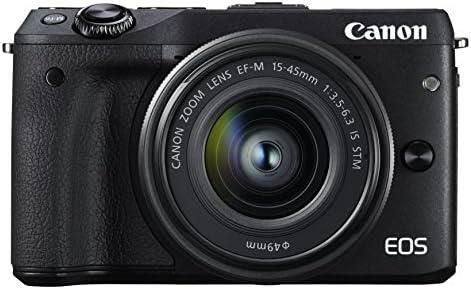 【中古】Canon ミラーレス一眼カメラ EOS M3 レンズキット(ブラック) EF-M15-45mm F3.5-6.3 IS STM 付属 EOSM3BK-...