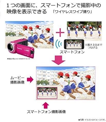 【7/4~11限定!最大4,000円OFF&7/5,7/10限定で最大P3倍】【中古】パナソニック HDビデオカメラ W580M 32GB サブカメラ搭載 高倍率90倍ズーム ピンク HC-W580M-P