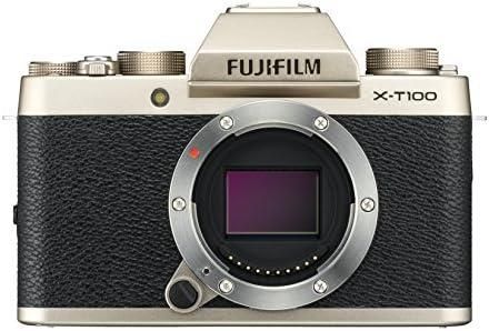 【中古】FUJIFILM ミラーレス一眼 X-T100シャンパンゴールド X-T100-G