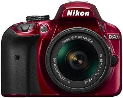 【中古】Nikon デジタル一眼レフカメラ D3400 AF-P 18-55 VR レンズキット レッド D3400LKRD