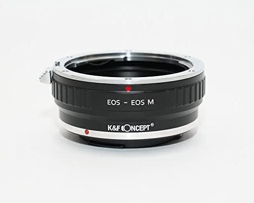 K&F キャノン EOS EF(EF-S)レンズ-CANON EOS M マウントアダプター レンズクロス付 ef-eosm (KFEOSM)