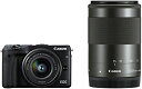 【中古】Canon ミラーレス一眼カメラ EOS M3 ダブルズームキット(ブラック) EF-M15-45mm F3.5-6.3 IS STM EF-M55-2...
