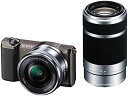 【5/1限定!全品P3倍】【中古】ソニー ミラーレス一眼 α5100 ダブルズームキット E PZ 16-50mm F3.5-5.6 OSS + E 55-210mm F4.5-6.3 OSS ブラウン ILCE-5100Y-T