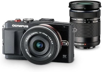 【中古】OLYMPUS ミラーレス一眼 PEN Lite E-PL6 EZダブルズームキット ブラック E-PL6 EZ DZKIT BLK