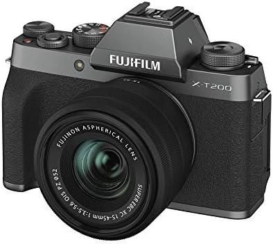 【中古】【アウトレット品】FUJIFILM ミラーレス一眼カメラ X-T200レンズキット ダークシルバー X-T200LK-DS