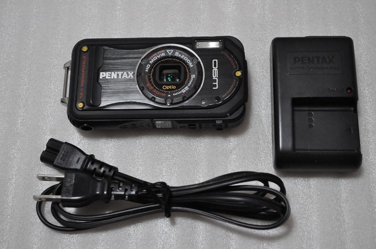 【中古】PENTAX 防水デジタルカメラ Optio W90 ブラック OPTIOW90B