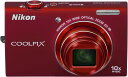 【中古】Nikon デジタルカメラ COOLPIX (クールピクス) S6200 ブリリアントレッド S6200RD(2)