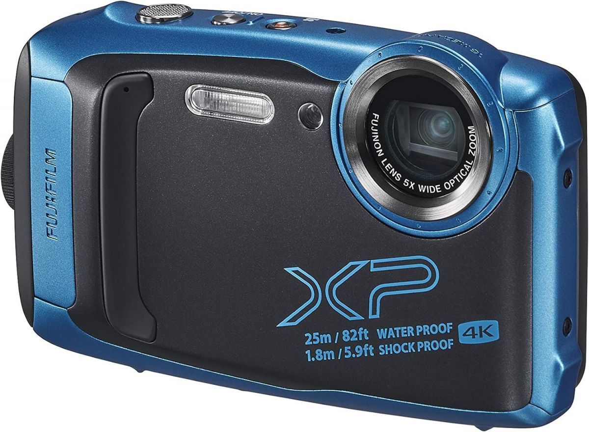 【中古】FUJIFILM 防水カメラ XP140 スカイブルー FX-XP140SB