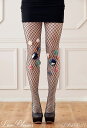 【Mermaid tights】デザインタイツ 黒 ブラック カラフル花・飾り付き 網タイツ ストッキング レディースタイツ 地雷系 コスプレ セクシーランジェリー コスチューム衣装 イベント ハロウィン クリスマス 1000円ポッキリ