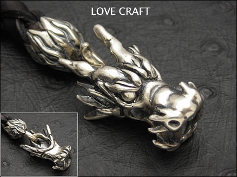 シルバーアクセサリー 送料無料 龍頭レザーブレスレット (wb013) メンズ レディース 牛革 ドラゴン 竜 スターリングシルバー 925