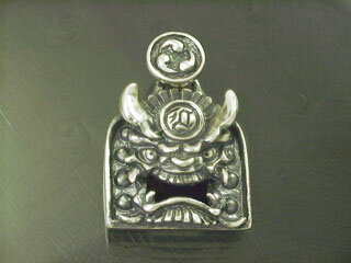 シルバーアクセサリー 送料無料! 大鬼瓦ペンダントトップ (wt037) 和柄ペンダント メンズ レディース ..