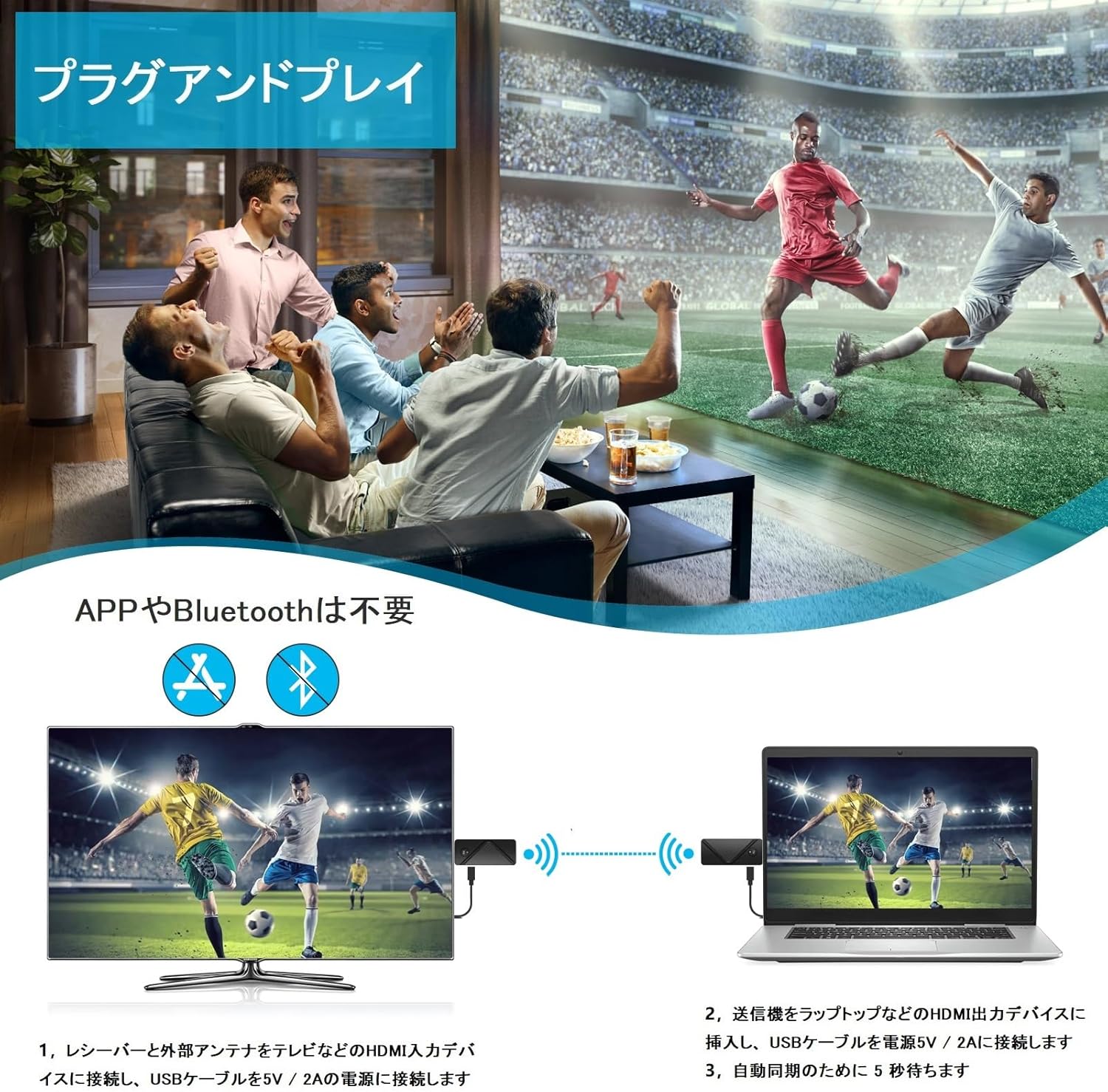 ��2025ǯ���о�� �磻��쥹 hdmi ̵�� �����������å� hdmi ̵���� 1080P@60Hz/2.4G+5G/100m ���� �ޤ������ǻȤ��� WIFI&�������� Ķ���ٱ� ��������Ʊ������ LED�ǥ����ץ쥤��� 8�����߲�ǽ ��Ǽ������ �ƥ��/PC/Mac/Laptop/Window/�����/�ƻ륫���ʤ��б�