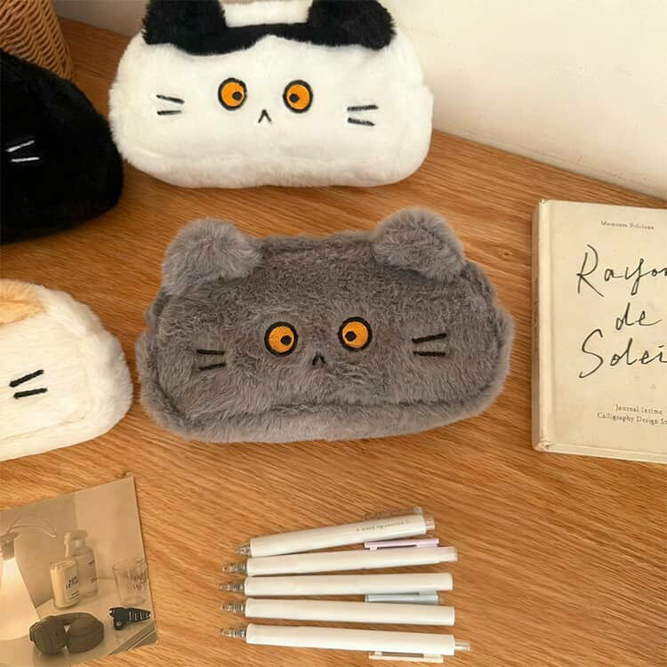ぬいぐるみ 筆入れ 筆箱 ポーチ 猫 ふでばこ ガジェットケース ポーチ ペンケース ふわふわ もこもこ 可愛い ペンポーチ 筆記用具 小物入れ ファスナー ペンケース おしゃれ トラベル 旅行 子供 小学生 loveisblind-10008601 Love・Is・blind 楽天市場店 サンプル画像2