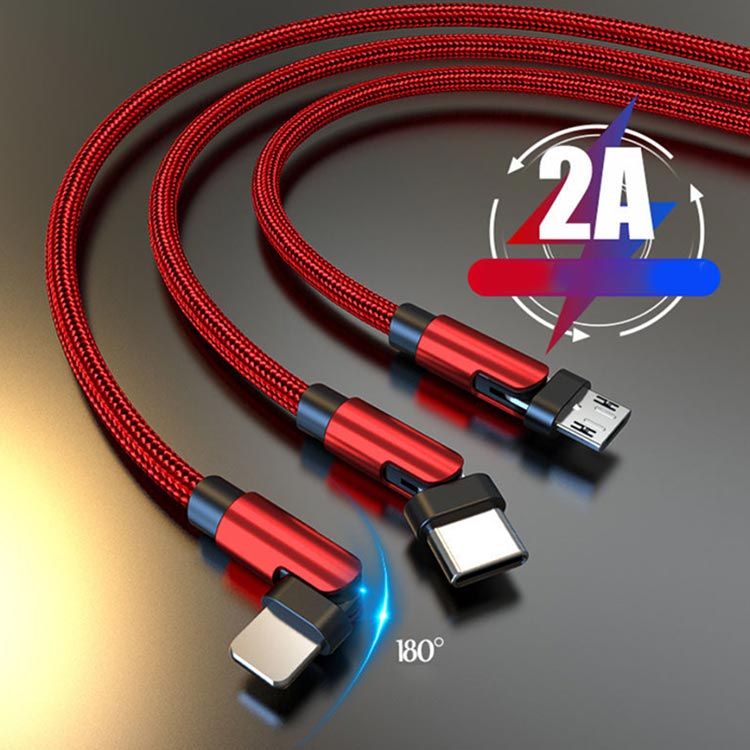 USB 3in1 / 新タイプ コネクタ USB 160°回転可能 Android iOS Type-C / typec ケーブルライトニングケーブル L字 スマホ HUAWEI 新タイプ iPhone Micro Xperia AQUOS arrows Galaxy