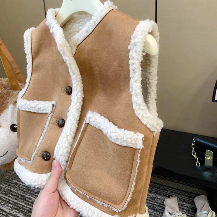 防寒 ボアベスト 暖かい 子供服 ベスト 冬アウター スエード生地 ボア キッズ 男の...