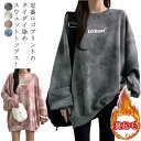 トレーナー トレーナー スウェット ビッグシルエット 綿 レディース カットソー 長袖 裏起毛 暖かい 裏起毛 レディース スウェット トップス トレーナー 長袖 レディース クルーネック オーバーサイズ ロゴt トップス 裏起毛 無地 タイダイ バルーン袖 大きめ トレーナー