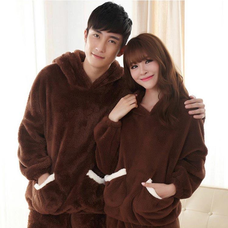 パジャマ上下セット 上下セット レディース ペアパジャマ ふわふわ 部屋着 メンズ ペア 秋冬 パジャマ 着る毛布 もこもこ くま耳 耳付き 男性用 暖かい 女性用 ルームウエア