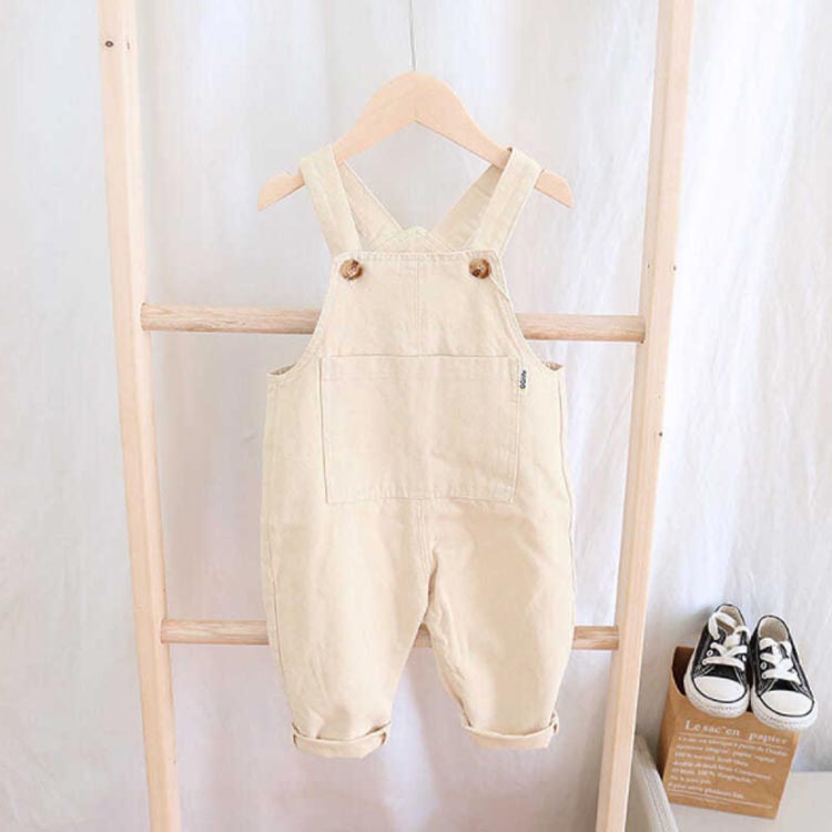 綿 コットン オーバーオール 女の子 サロペット 長ズボン 男の子 キッズ シンプル ...