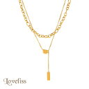 【全品2BUY25%OFFクーポン有】ネックレス チェーン ステンレス つけっぱなし 金属アレルギー対応 k18コーティング 2連チェーン サージカルステンレス...