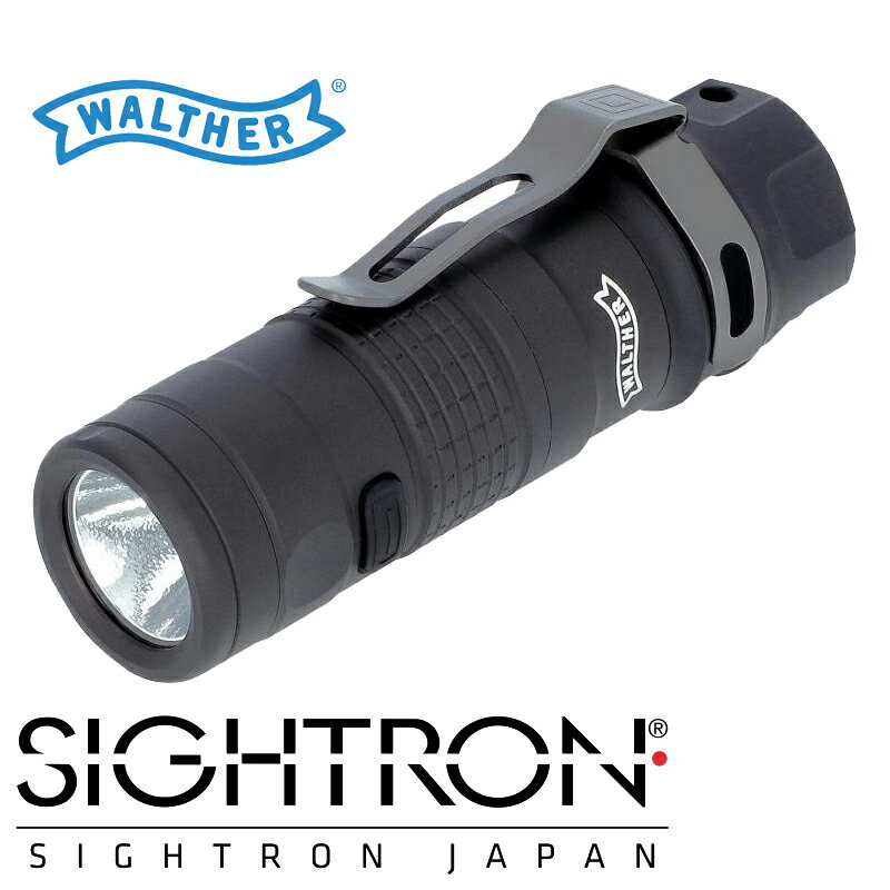 ＝＝商品名＝＝ ■ WALTHER (ワルサー) EFC1タクティカルフラッシュライト (CR123A×1 UMA37139) 【LED・明るさ・配光】 明るさは最大400ルーメン、浅いリフレクターで緩やかに集光し、緩やかな集光性と広い周辺光で近距離に最適な光を放ちます。 【モード・操作性】 テールスイッチのクリックで点灯。ボディ側面のサイドスイッチでモードを変更できます。 【ボディ・素材】 ヘッド直径・ボディ直径ともに25.4mm、全長86mm、コンパクトなタクティカルライトです。小型軽量で携帯しやすく、普段使いにも最適です。 【電池・充電】 使用電池はCR123A電池×1本またはリチウムイオン充電池対応。 【注意事項】 フラッシュライトに関する一般的な注意を守ってご使用ください。 ■明るさ：400 lumens ■モード：5/50/200/400 lumens ■照射距離：110 m ■持続時間：30 h ■使用電池：CR123, 16340 ■LED：Luminus SST40 ■ヘッド直径：25,4 mm ■ボディ直径：25,4 mm ■全長：86 mm ■重量：105 g ■※数値はANSI FL1規格に基づくメーカー公表値