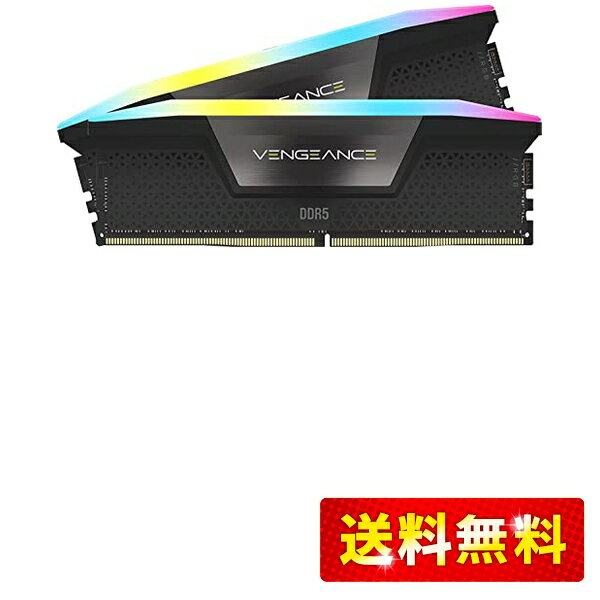 CORSAIR DDR5-6400MHz デスクトップPC用メモリ VENGEANCE RGB DDR5シリーズ (PC5-51200) Intel XMPメモリキット 32GB ブラック [16GB