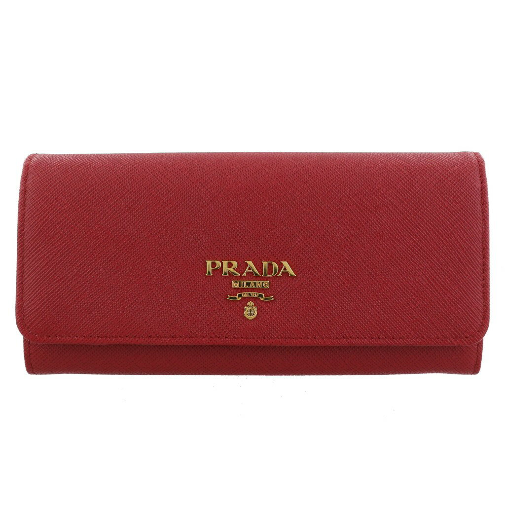 プラダ 財布（レディース） 【P5倍 6/1 0時 ～ 6/2 24時】プラダ PRADA 長財布 レディース レッド 1MH132 QWA F068Z FUOCO