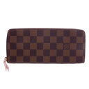 ルイヴィトン ダミエ 財布（レディース） ルイヴィトン LOUIS VUITTON 長財布 ダミエ ポルトフォイユ・クレマンス ローズ・バレリーヌ N41626