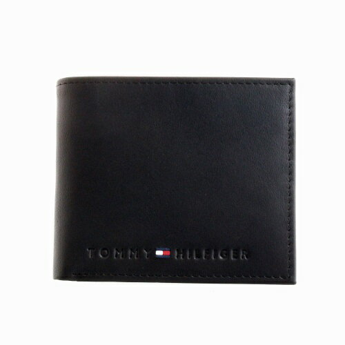 トミー ヒルフィガー 二つ折り財布 メンズ TOMMY HILFIGER トミーフィルフィガー 二つ折り財布 31TL25X005 BLACK