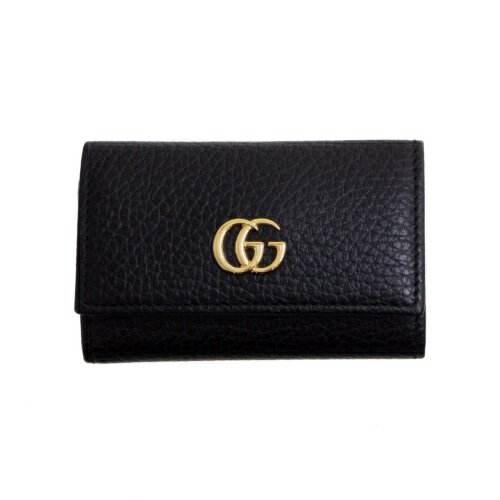 グッチ キーケース 【P5倍 5/15 0時～5/16 2時】グッチ GUCCI キーケース 456118 CA00G 1000 BLACK ブラック プチ マーモント