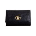 グッチ キーケース 【P5倍 3/29 10時～4/1 24時】グッチ GUCCI キーケース 456118 CA00G 1000 BLACK ブラック プチ マーモント